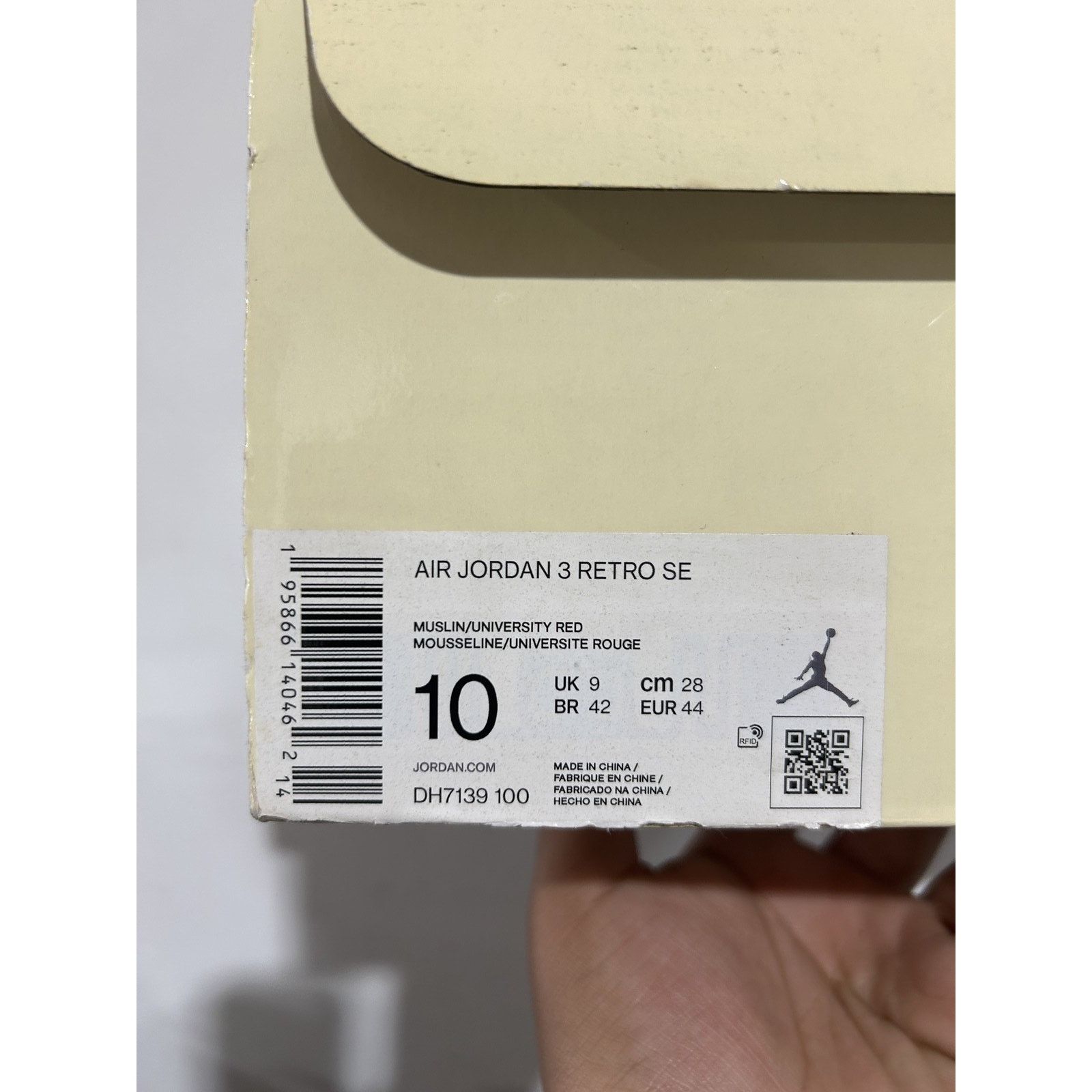 Jordan Brand NIKE JORDAN 3 MUSLIN 10 PREOWNED Size US 10 / EU 43 - 6 Thumbnail