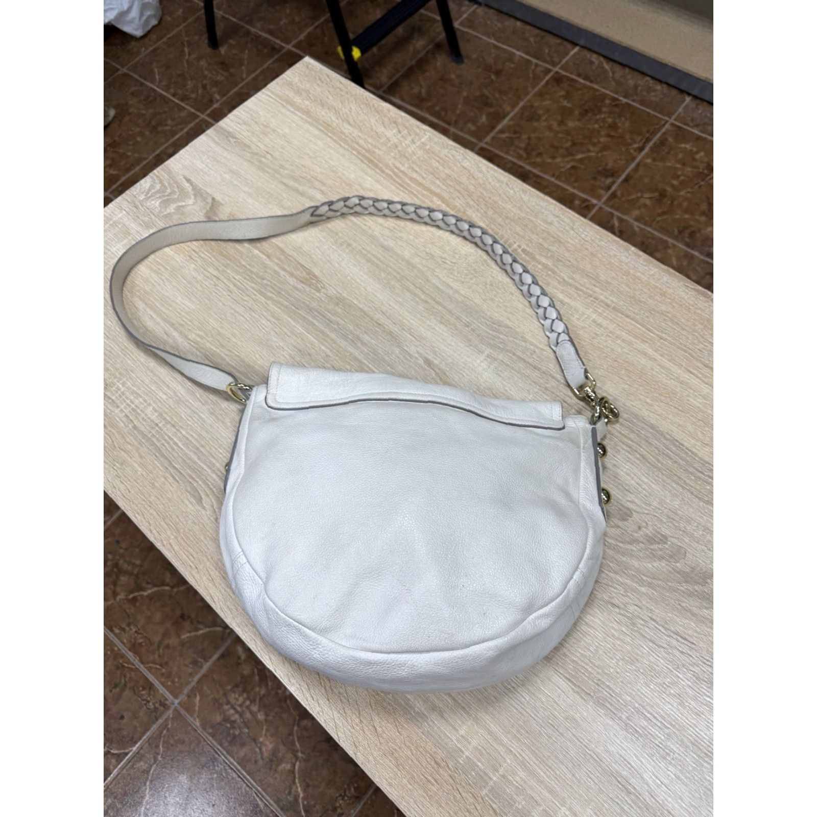 Mulberry Mulberry Daria Hobo White Leather Shoulder Bag Tree Logo Women OS White Logo Bag Size ONE SIZE - 6 Thumbnail