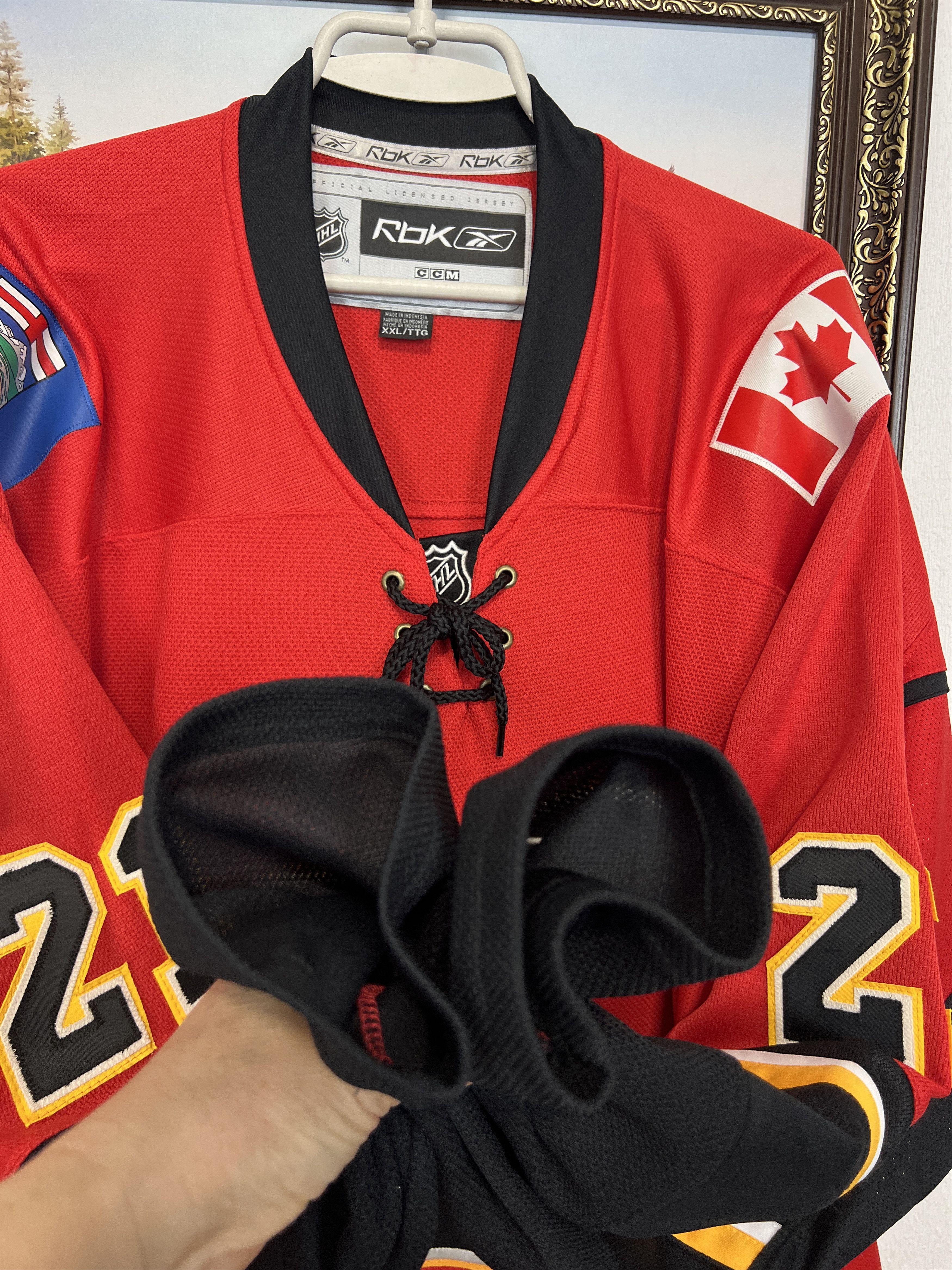 Reebok Calgary Flames NHL Jersey CCM #21 Jokinen Ice Hockey Trikot Size US XXL / EU 58 / 5 - 10 Thumbnail