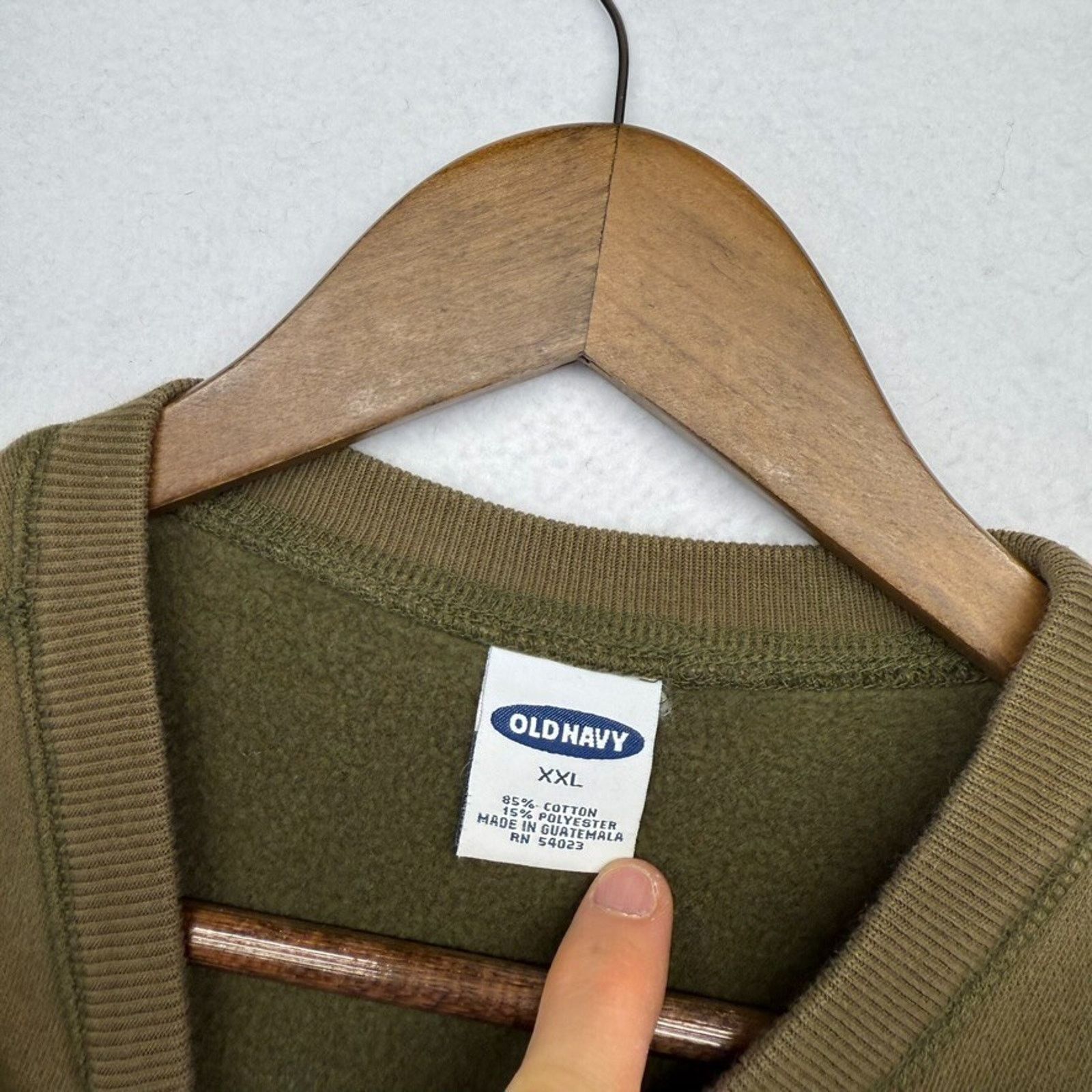 Old Navy × Vintage Vintage Old Navy Sweatshirt Men's 2XL Green Faded Crewnec Size US XXL / EU 58 / 5 - 7 Thumbnail