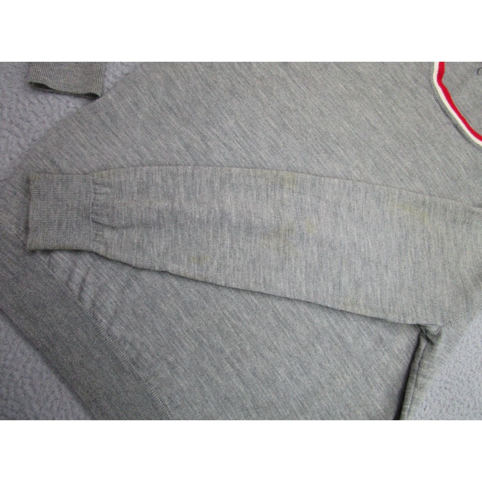 Vintage VINTAGE not applicable, so start with Main Selling Point OR Brand: REDVANLY Sweater Mens XL Gray 100% Merino Wool Crewneck Lightweight Pullover Size US XL / EU 56 / 4 - 5 Thumbnail