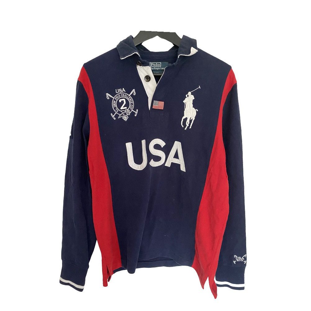 Polo Ralph Lauren × Vintage Ralph lauren polo rugby longsleeve chief keef usa L Size US L / EU 52-54 / 3 - 5 Thumbnail