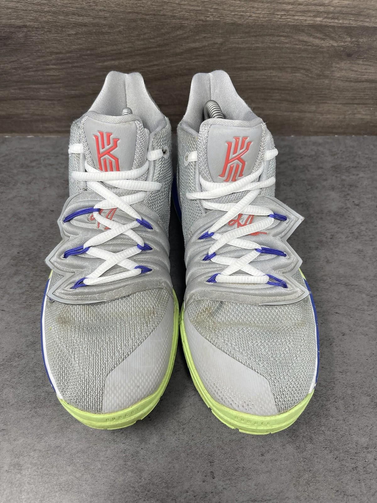 Nike Nike Kyrie 5 Sneakers Kids Size 6Y GS Grey Green AQ2456-099 Size US 6 / EU 39 - 3 Thumbnail