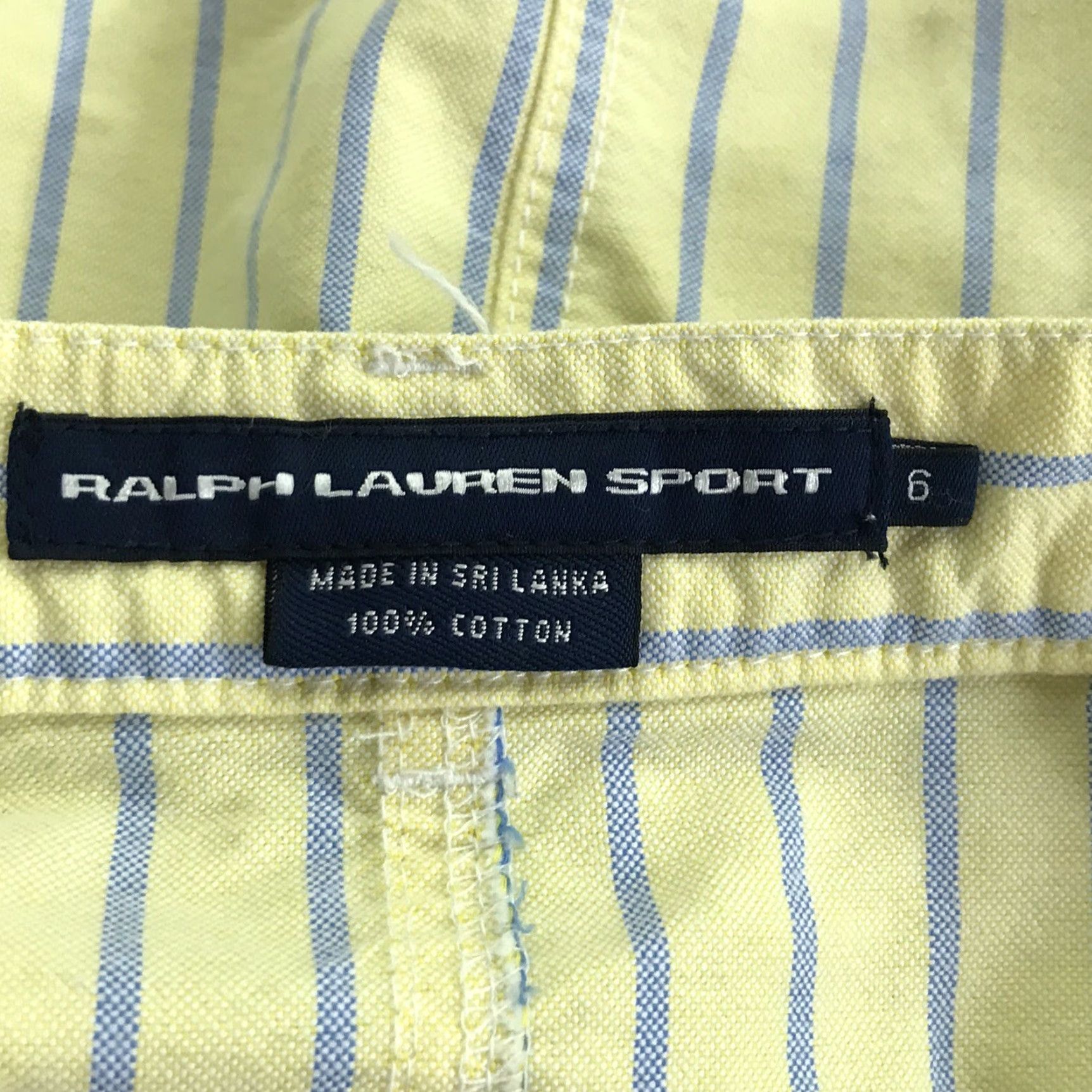 Polo Ralph Lauren Ralph Lauren Sport Women's Knee-Length Striped Skirt Size 6 Yellow/Blue Cotton Casual, Workwear Size 28" / US 6 / IT 42 - 3 Thumbnail