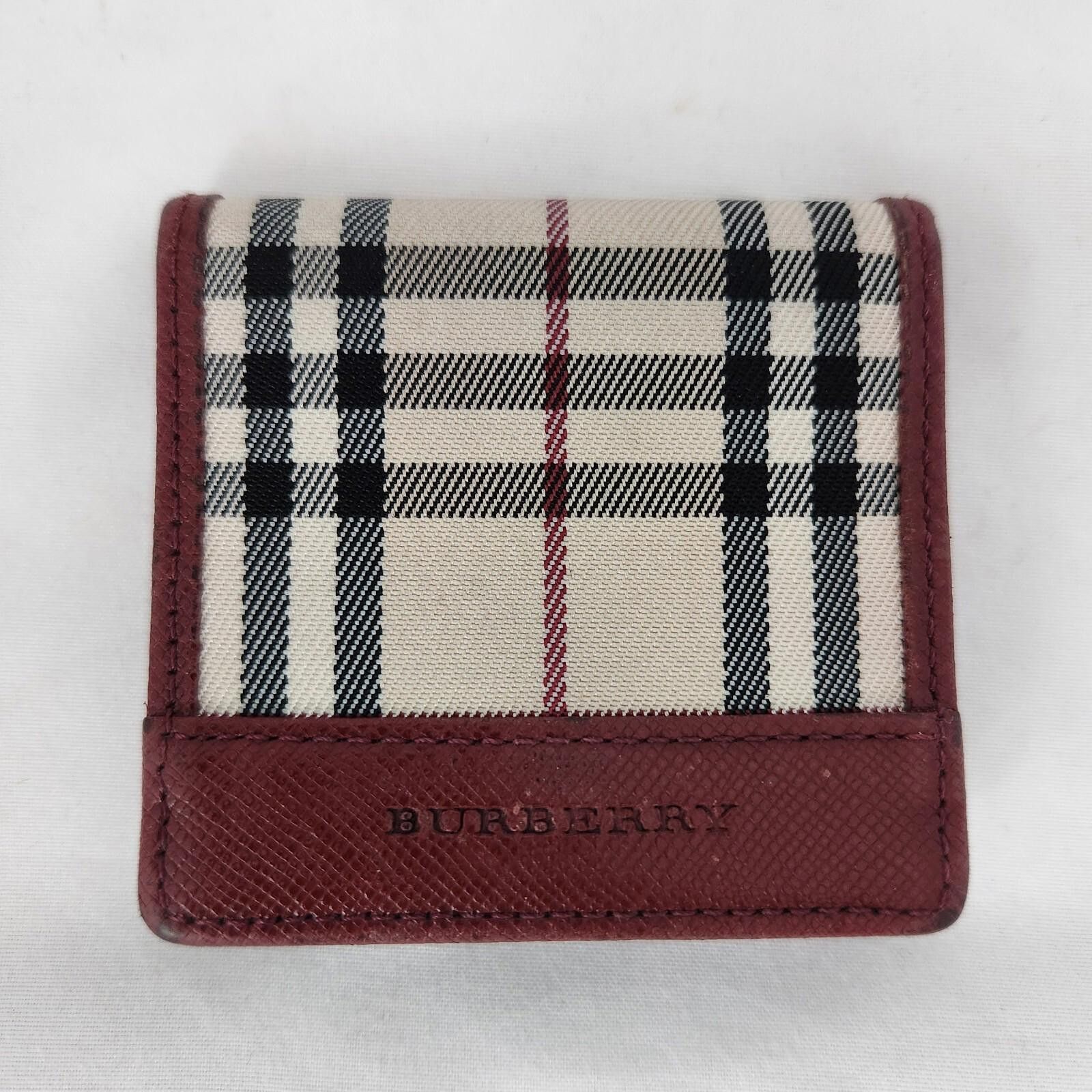 Burberry Coin Wallet Coin Purse Nova Check Canvas Leather