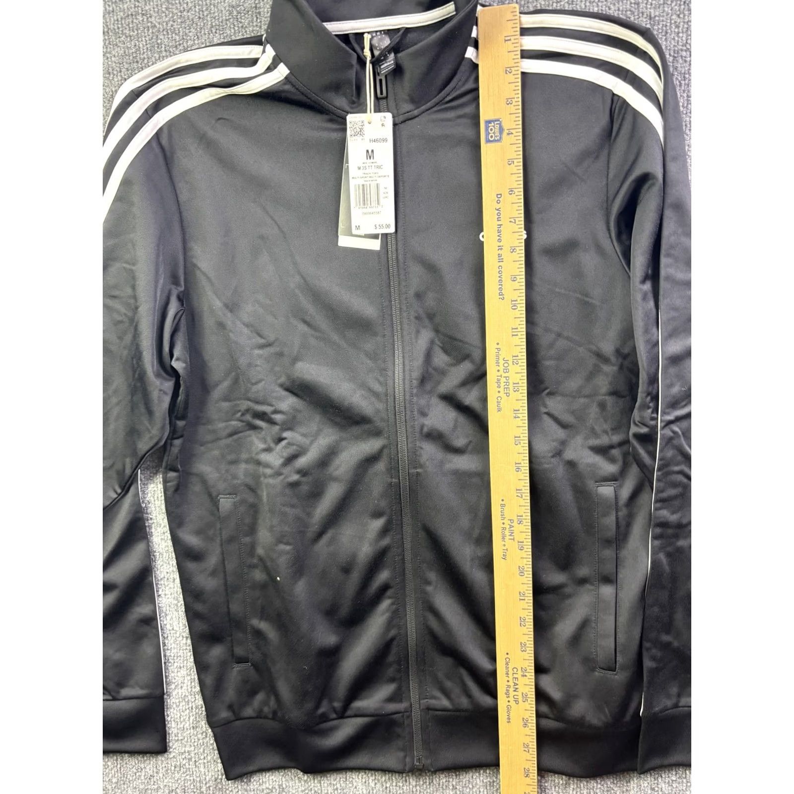 Adidas Adidas Jacket Mens M Black 3 Stripe Track Full Zip Pockets Lightweight Casual Size US M / EU 48-50 / 2 - 3 Thumbnail