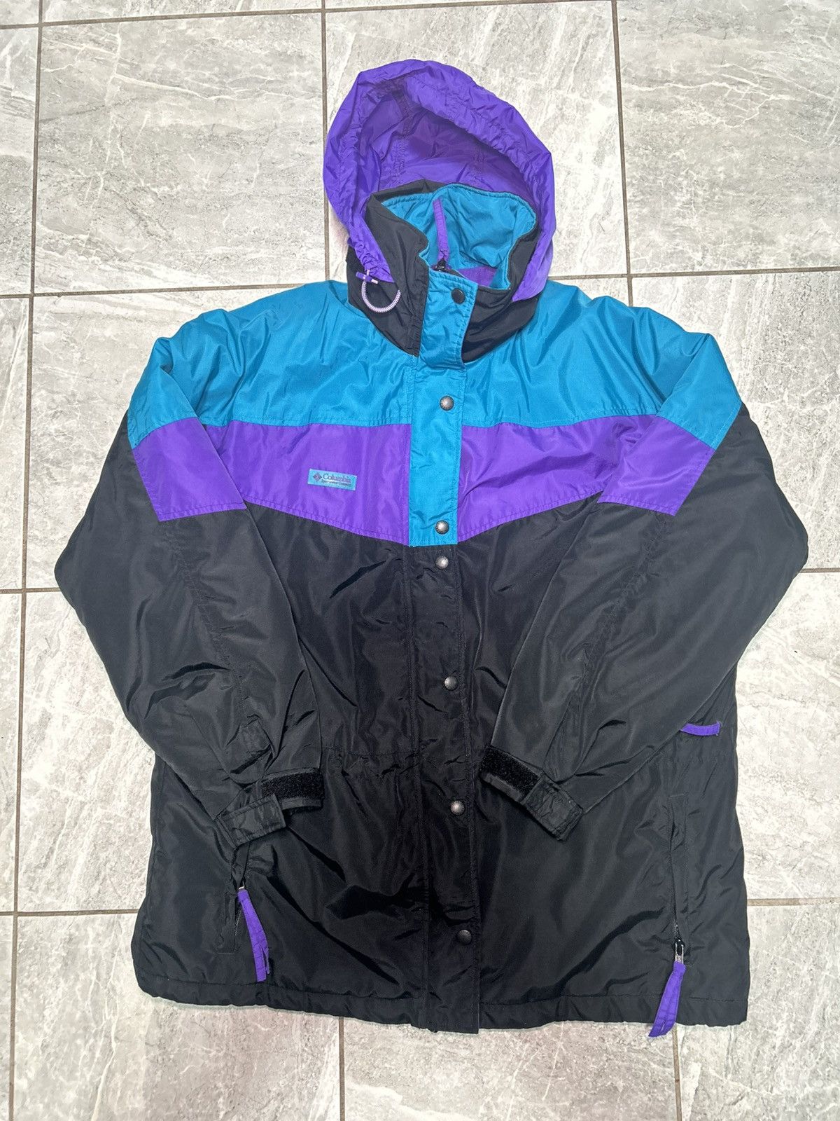 Columbia Vintage Columbia 90s Ski Jacket Women’s XL Purple Teal Black Size XL / US 12-14 / IT 48-50 - 1 Thumbnail