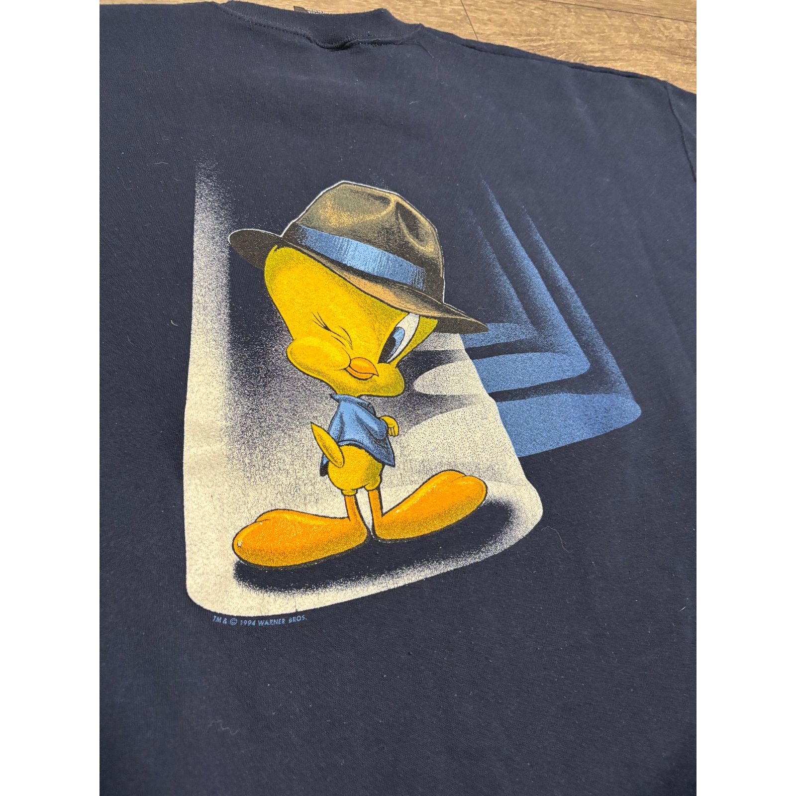 Cartoon Network × Vintage Vintage Tweety Bird Fedora Blue Sweatshirt Sz 3XL Size US XXL / EU 58 / 5 - 2 Thumbnail