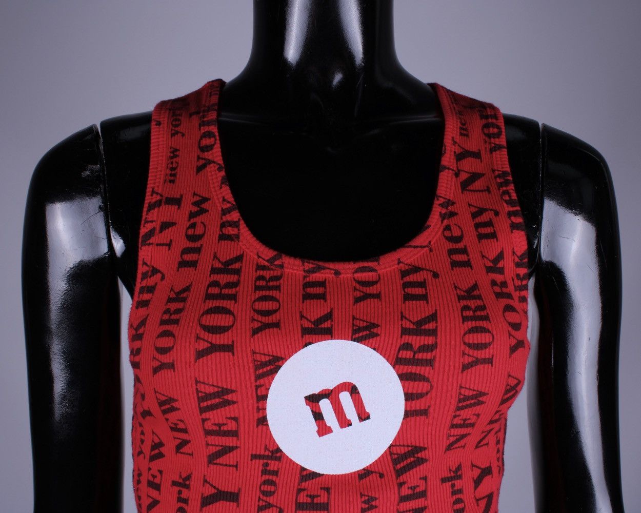Vintage M&M's World Vintage New York Cotton Stretches Red Tank Top Size M / US 6-8 / IT 42-44 - 4 Thumbnail