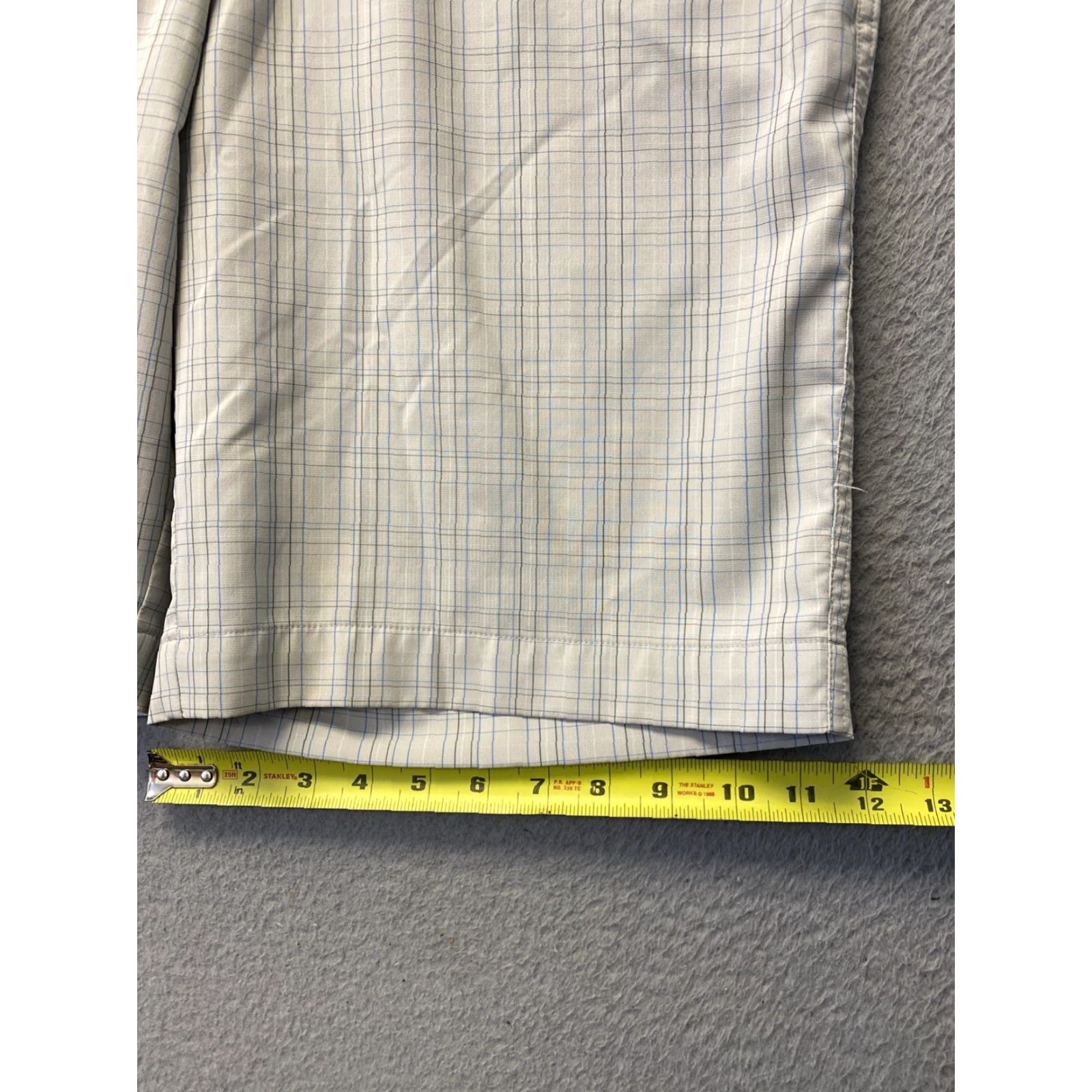 Nike Nike Flex Golf Shorts Mens 32 Beige Plaid Slim Waist 10in Inseam Breathable Lightweight Logo Zip Pocket Golf Casual Spring Summer Size US 32 / EU 48 - 5 Thumbnail