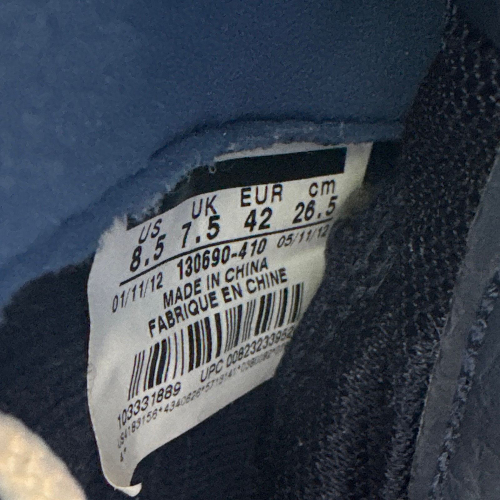 Jordan Brand Air Jordan 12 Retro 'Obsidian' 2012 sz m8.5 Size US 8.5 / EU 41-42 - 10 Thumbnail
