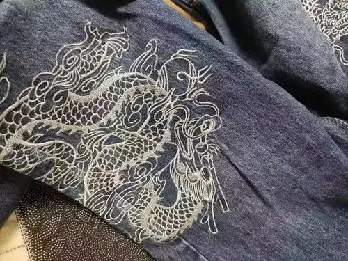 Other Street Hip Hop Chinese Dragon Embroidery High Waist Size US 29 - 4 Thumbnail