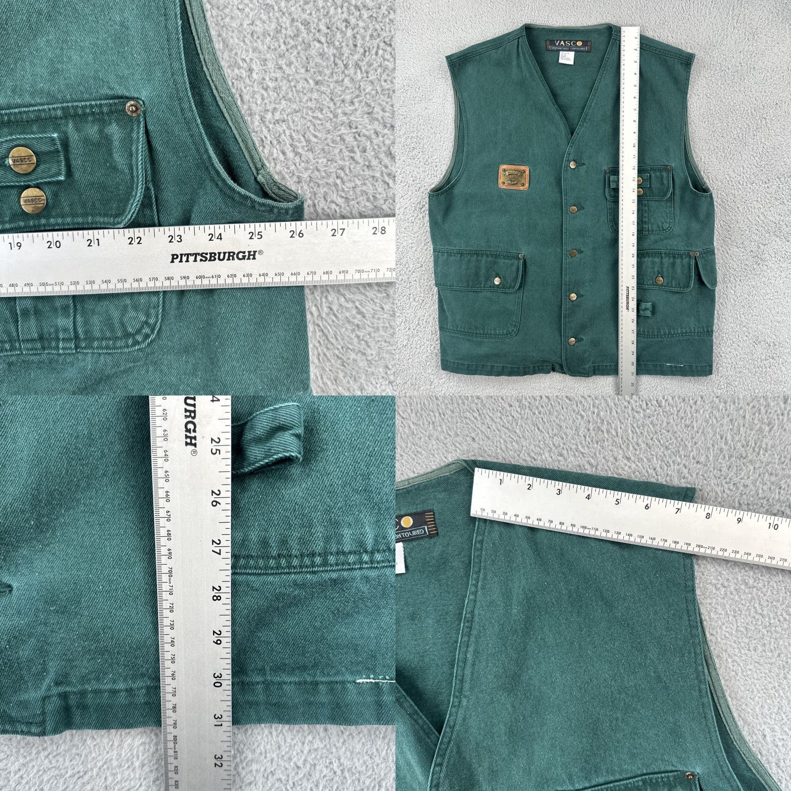 Vintage VINTAGE Vasco Vest Shirt XL Green Cotton Button Up Multiple Pockets Men AC Vintage Classic Outdoor Hunting Hiking Size US XL / EU 56 / 4 - 9 Thumbnail