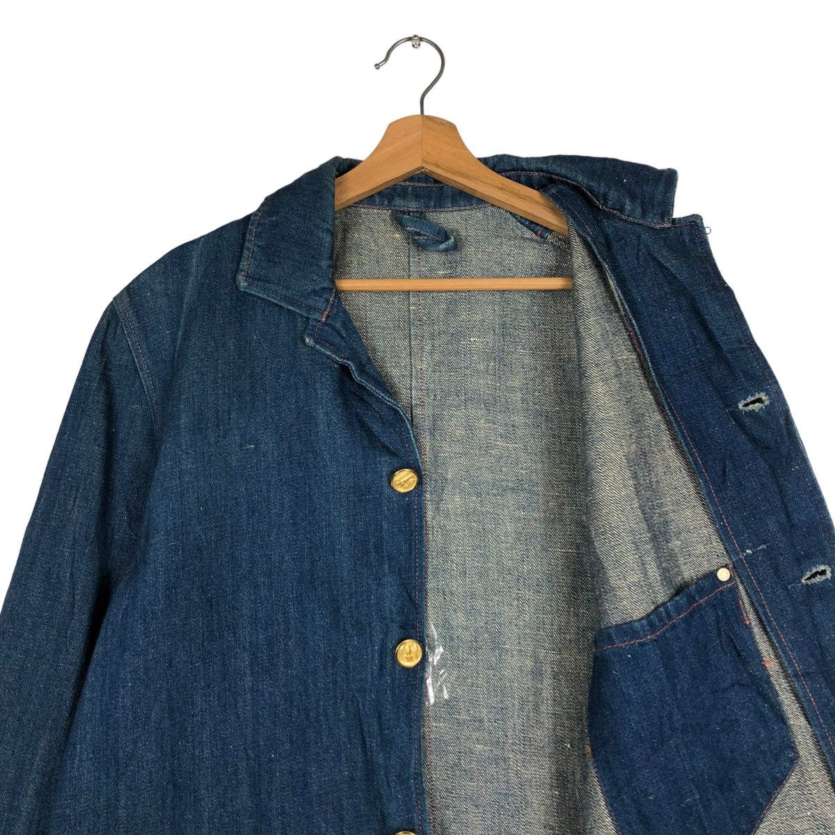 Levi's 🔥VINTAGE WORKER DENIM JACKET LEVI’S SINGLE POCKET Size US M / EU 48-50 / 2 - 14 Thumbnail