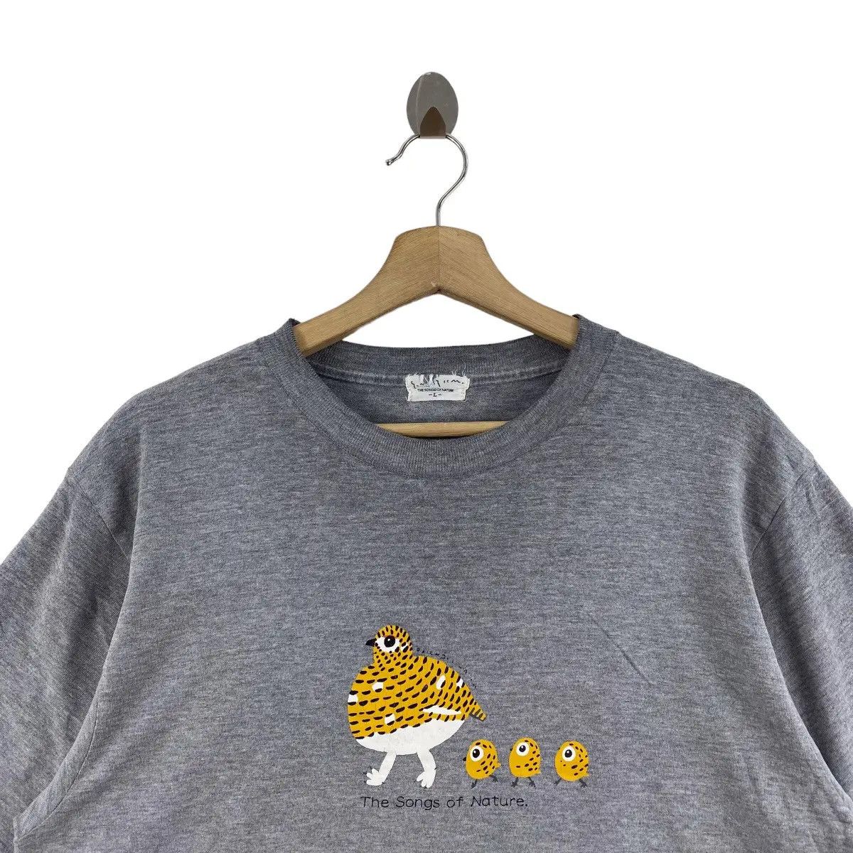 Vintage Vintage SONGS OF NATURE Quail Family Cartoon Tee Shirt Size L / US 10 / IT 46 - 3 Thumbnail