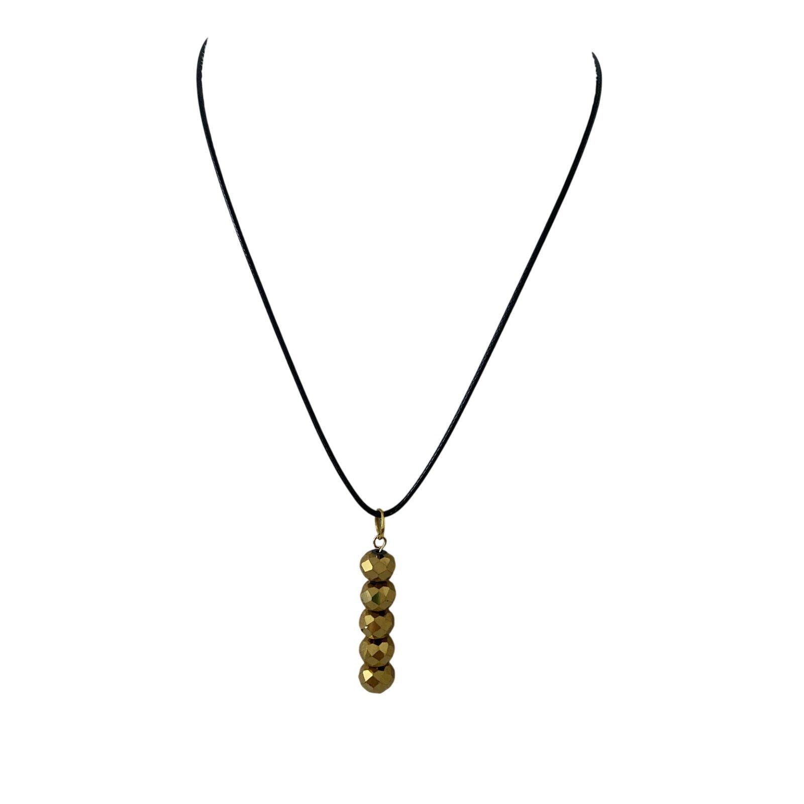 Handmade gold bead pendant necklace Size ONE SIZE - 1 Thumbnail