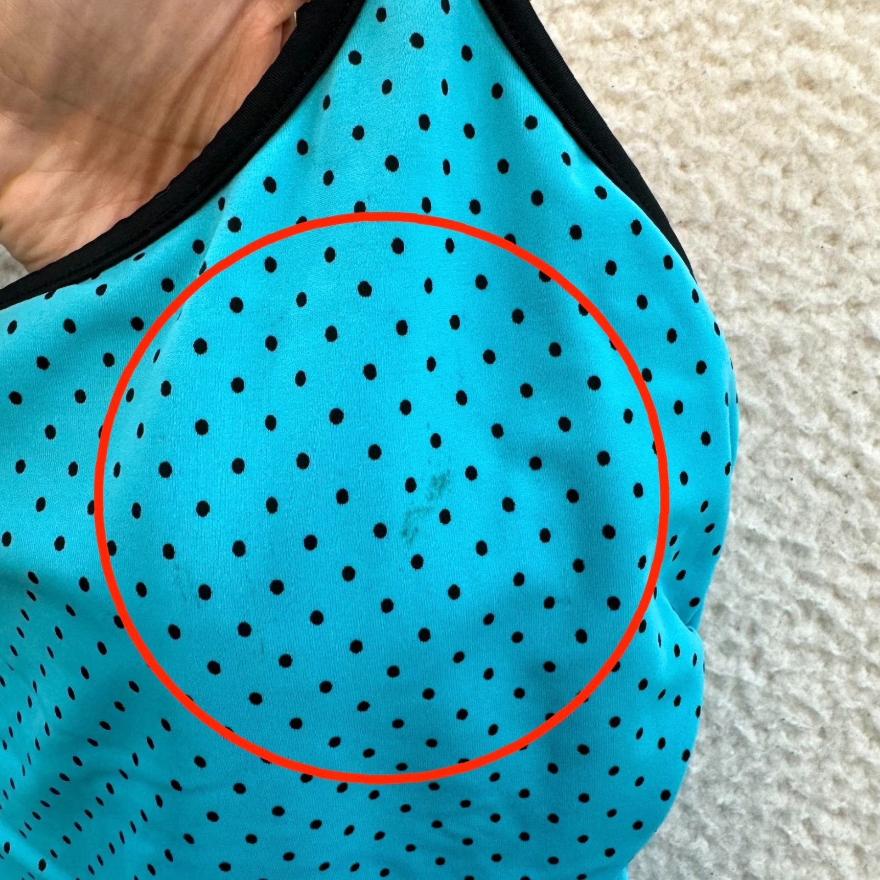 Vintage VINTAGE Y2K Tankini Top XL 14 Blue Polkadot Built-in-Bra Padded Retro Mod Bikini Top Womens Size XL / US 12-14 / IT 48-50 - 5 Thumbnail