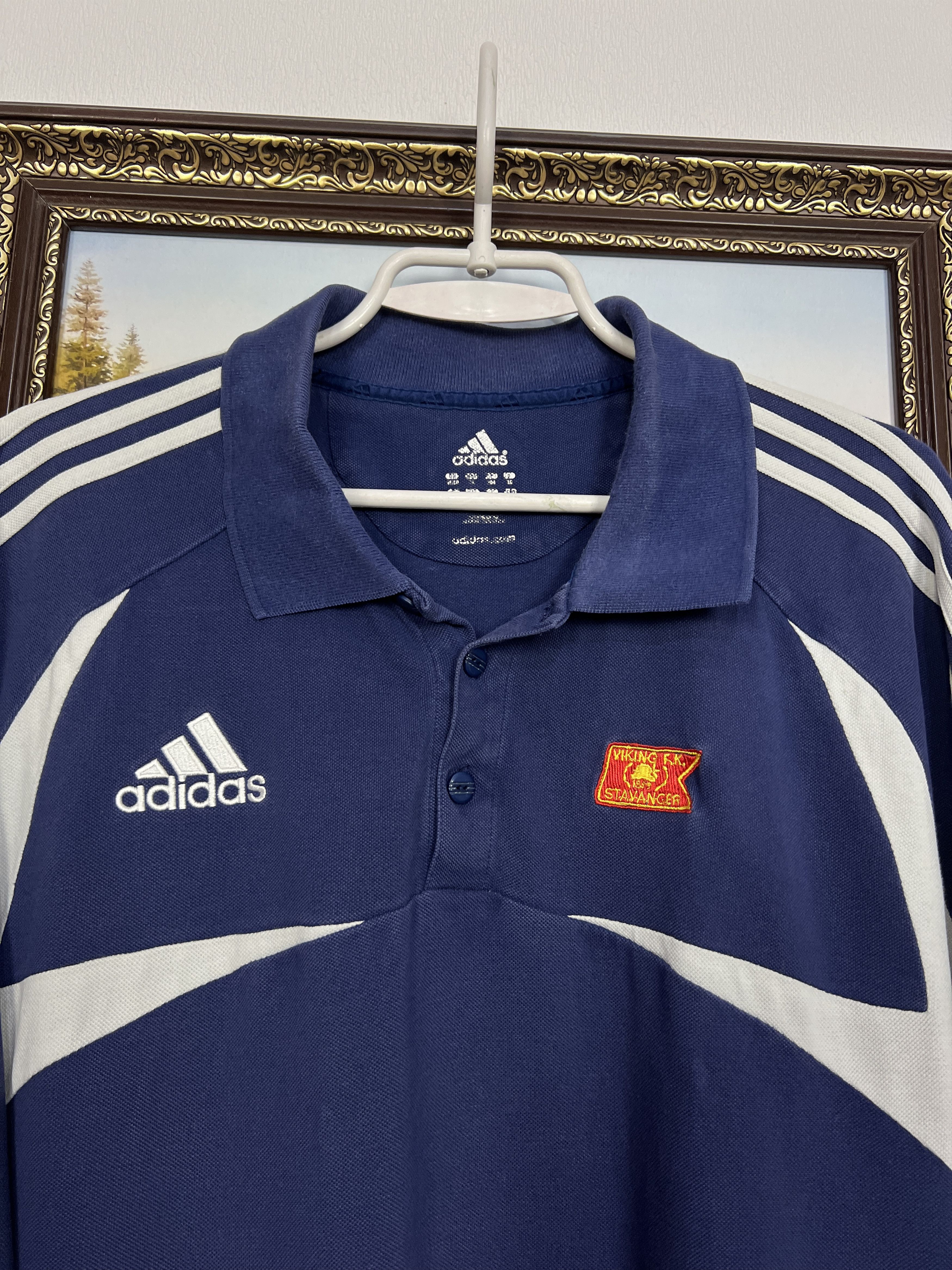 Adidas Vintage Viking Stavanger Football Polo Shirt Jersey Trikot Size US XL / EU 56 / 4 - 4 Thumbnail