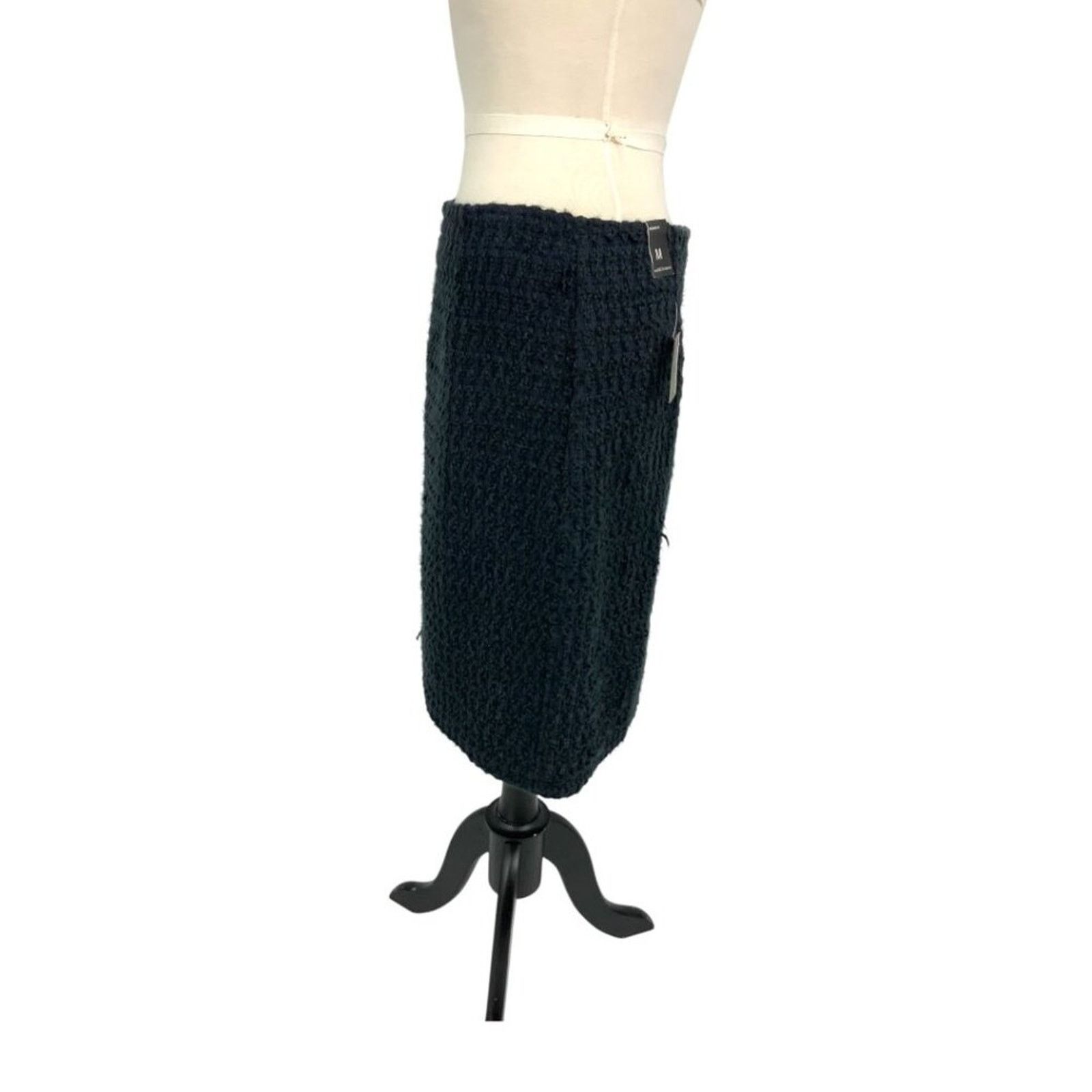 Other Amanda + Chelsea Blue Boucle Tweed Pencil Skirt Medium NWT Size 29" - 4 Thumbnail