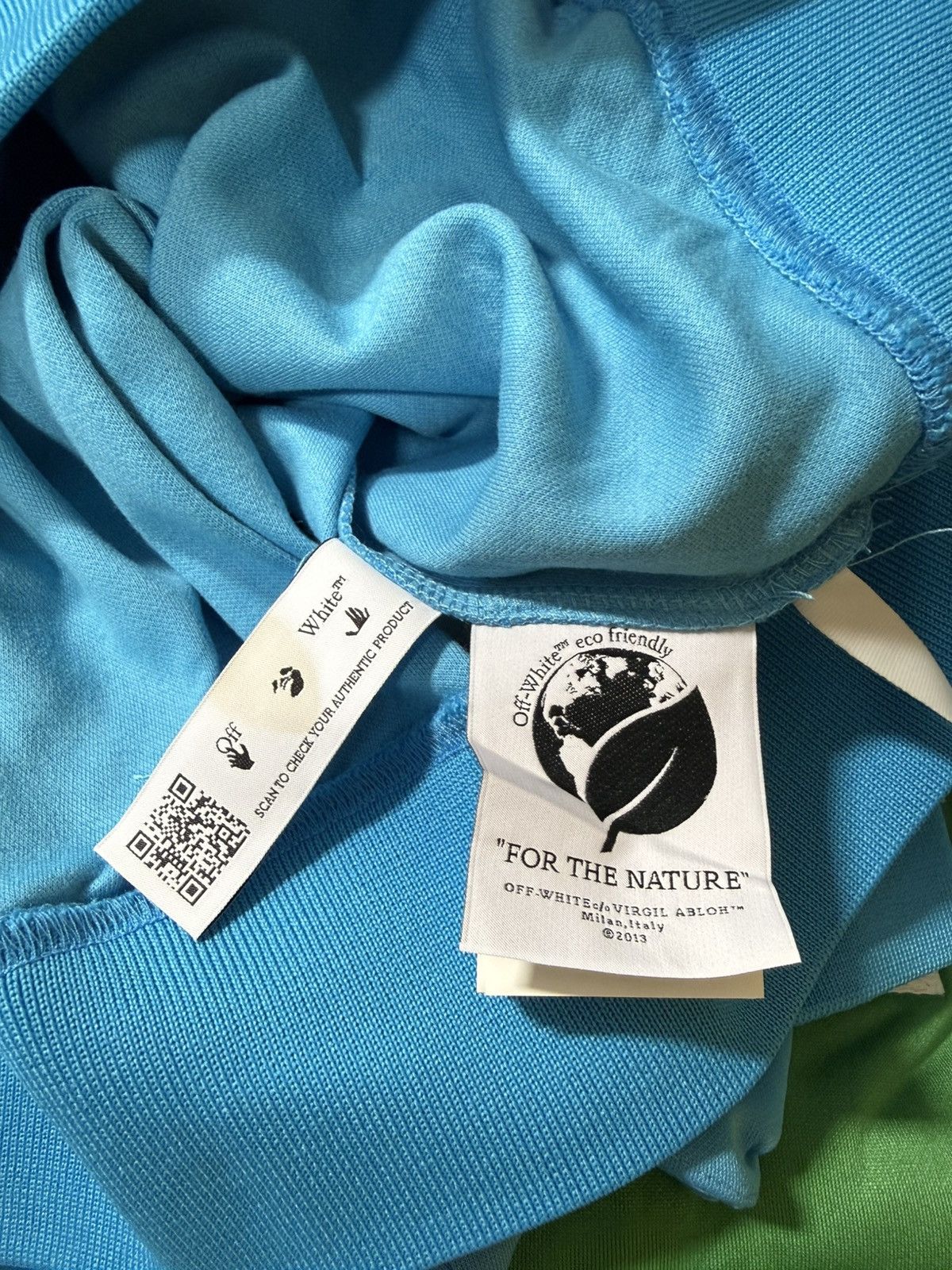 Off-White Off-White Hand Logo Hoodie Blue Size US XL / EU 56 / 4 - 8 Thumbnail