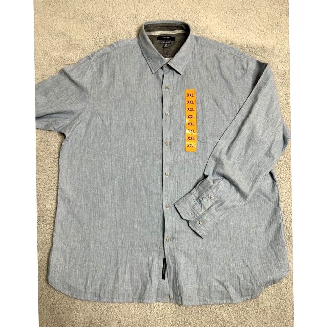 Vintage Tahari Flannel Shirt Mens 2XL Blue Long Sleeve Button-Up Button-Up 100% Fine Cotton Size US XXL / EU 58 / 5 - 2 Thumbnail