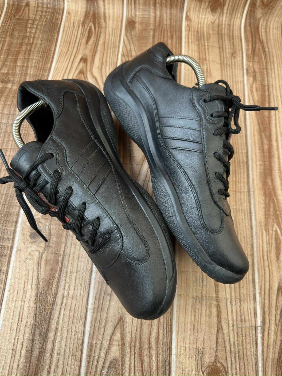 Prada PRADA Americas Cup Black Sneaks DNC096 Size US 10.5 / EU 43-44 - 13 Thumbnail