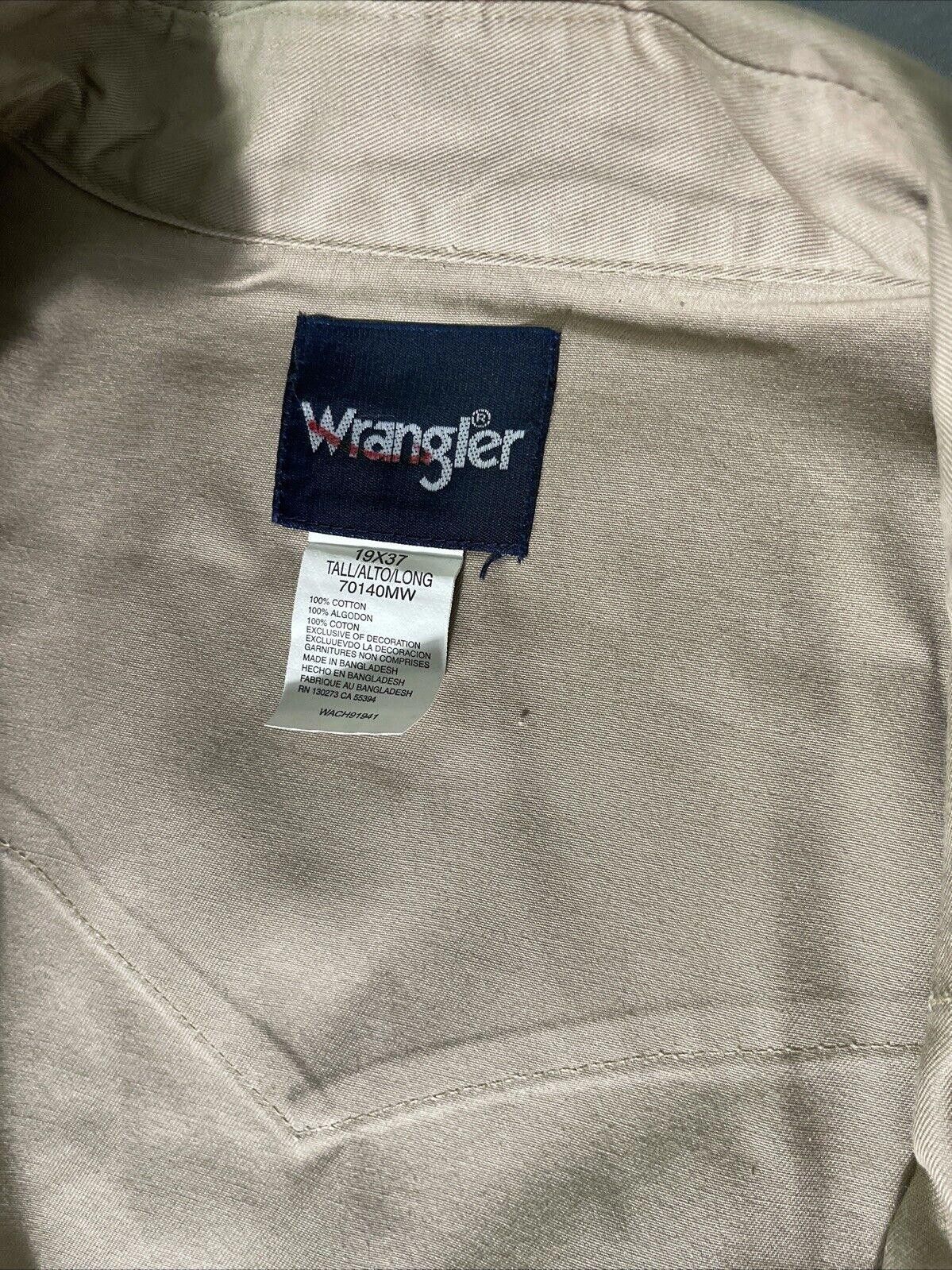 Wrangler Wrangler Pearl Snap Long Sleeve Shirt Men's Size 19x37 TALL Size US XL / EU 56 / 4 - 3 Thumbnail