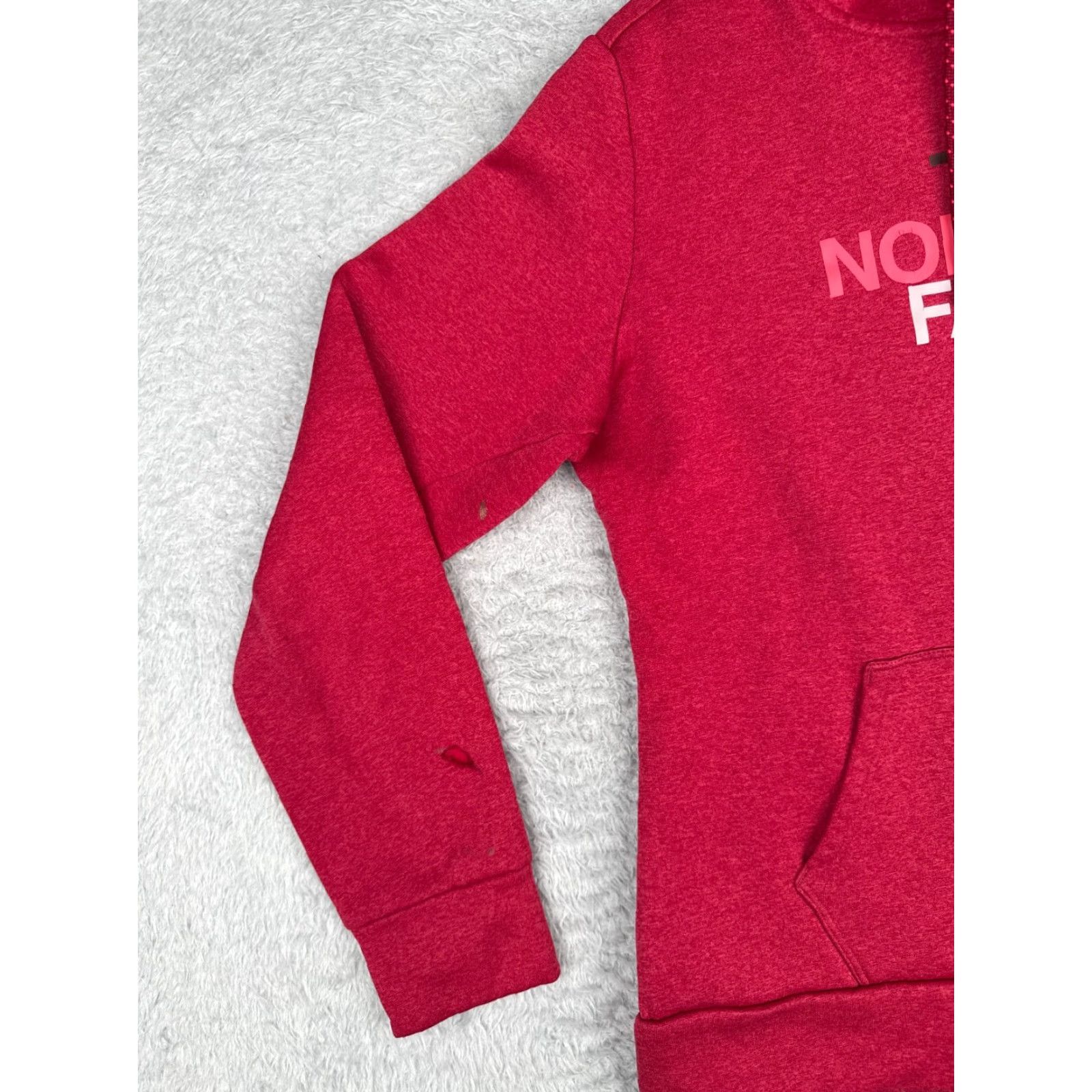 The North Face The North Face Hoodie Medium Red Hoody Hoodie Full Zip Pockets Polyester Womens Size M / US 6-8 / IT 42-44 - 3 Thumbnail
