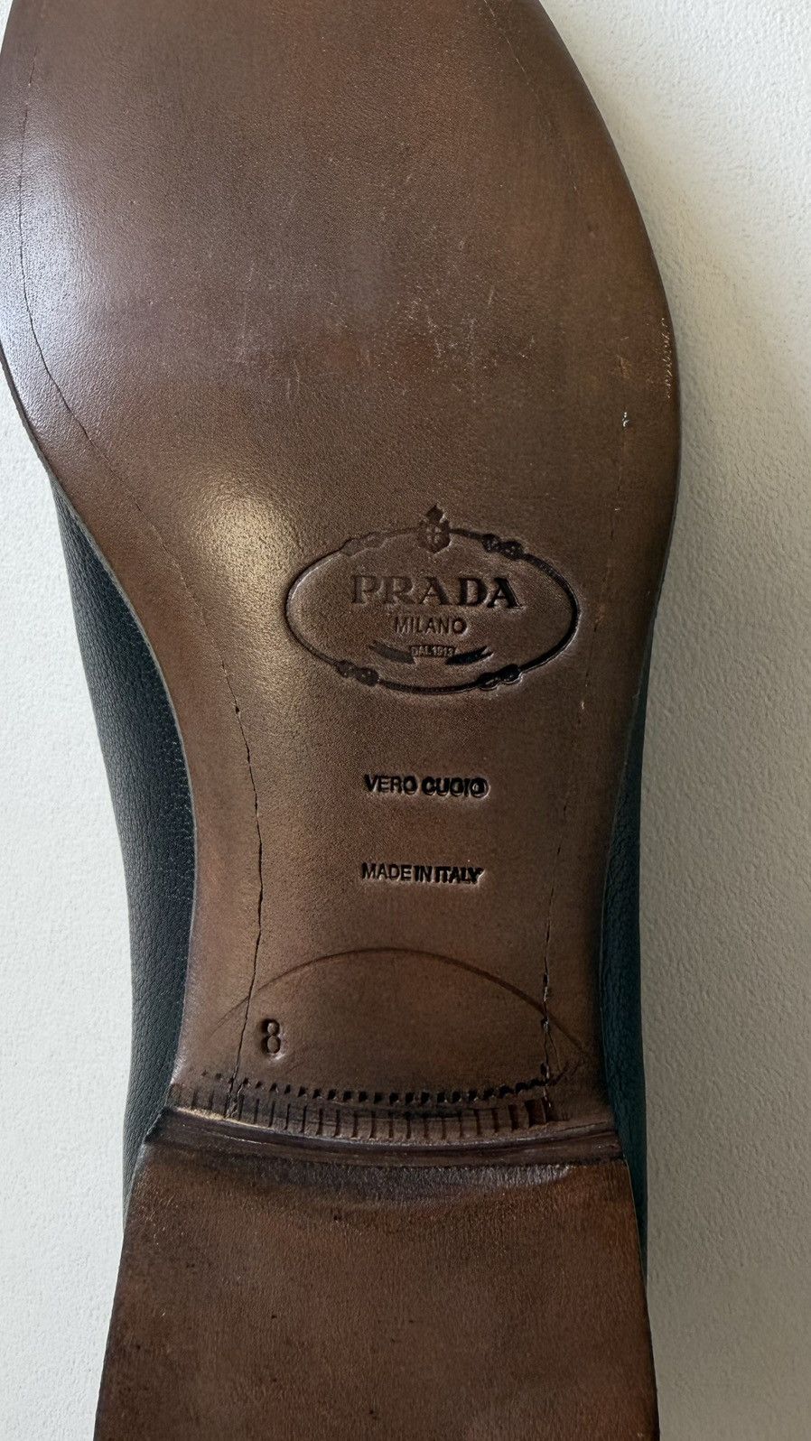 Prada Mid 2000s Black Leather Loafers Size US 9 / EU 42 - 17 Thumbnail