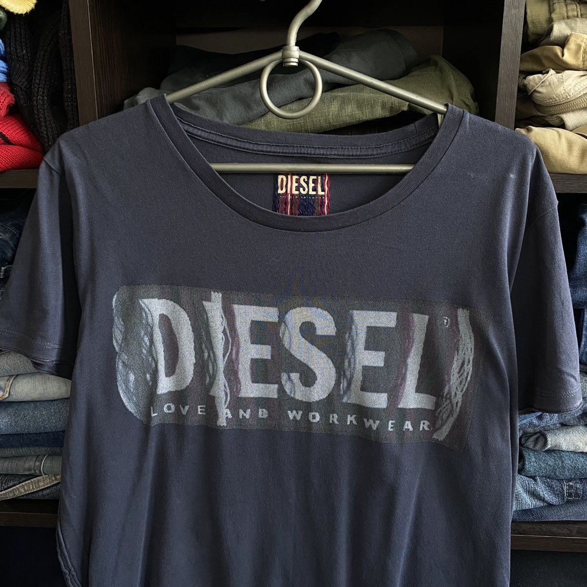 Diesel Luxury Diesel Big Graphic Logo y2k designer streetwear tee Size US M / EU 48-50 / 2 - 2 Thumbnail