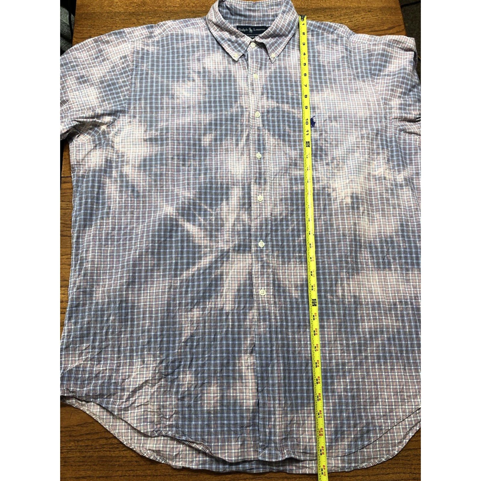 Ralph Lauren Vtg Polo Ralph Lauren Acid Wash Button Down Shirt Mens 17.5 34/35 Blue Green Shirt Mens Size US XXL / EU 58 / 5 - 6 Thumbnail