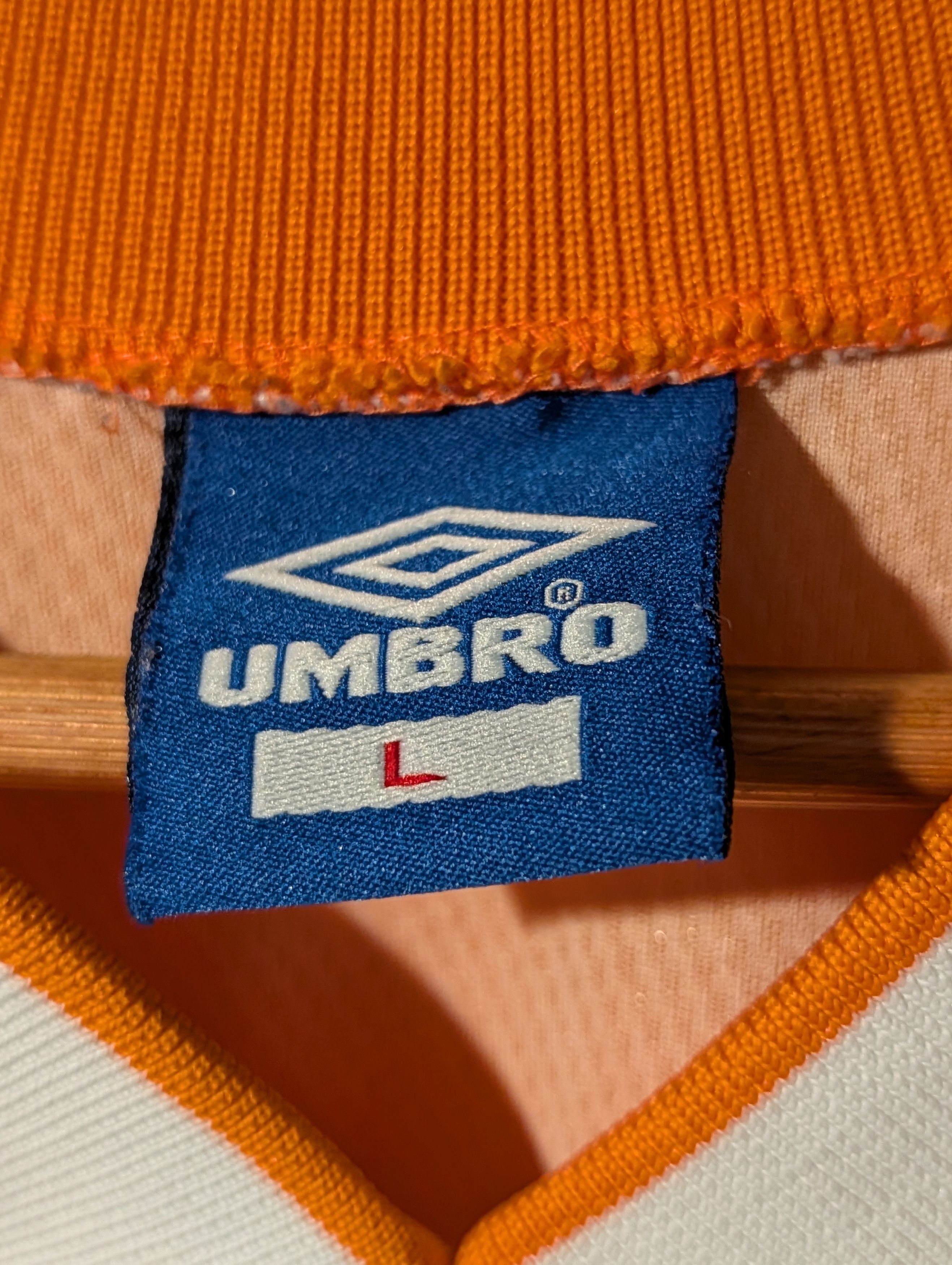 Vintage 90s Umbro Spell Out Center Logo Short Sleeve Jersey