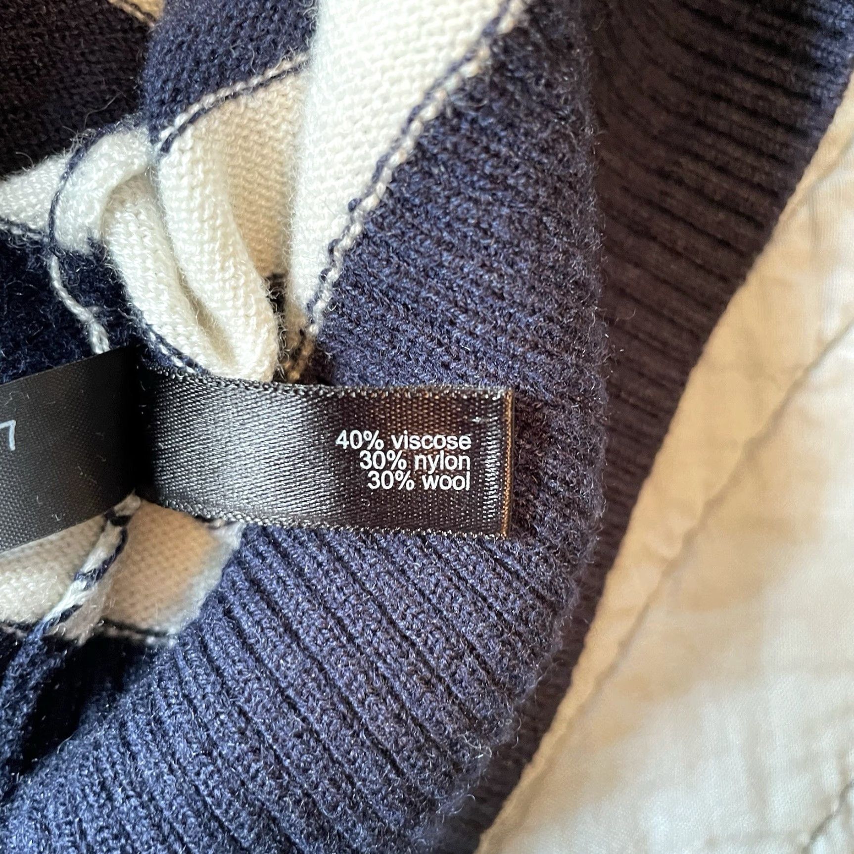 Vintage The Limited Sweater Women’s Sz M Striped Nautical Navy Blue Anchor Pullover Soft Size M / US 6-8 / IT 42-44 - 7 Thumbnail