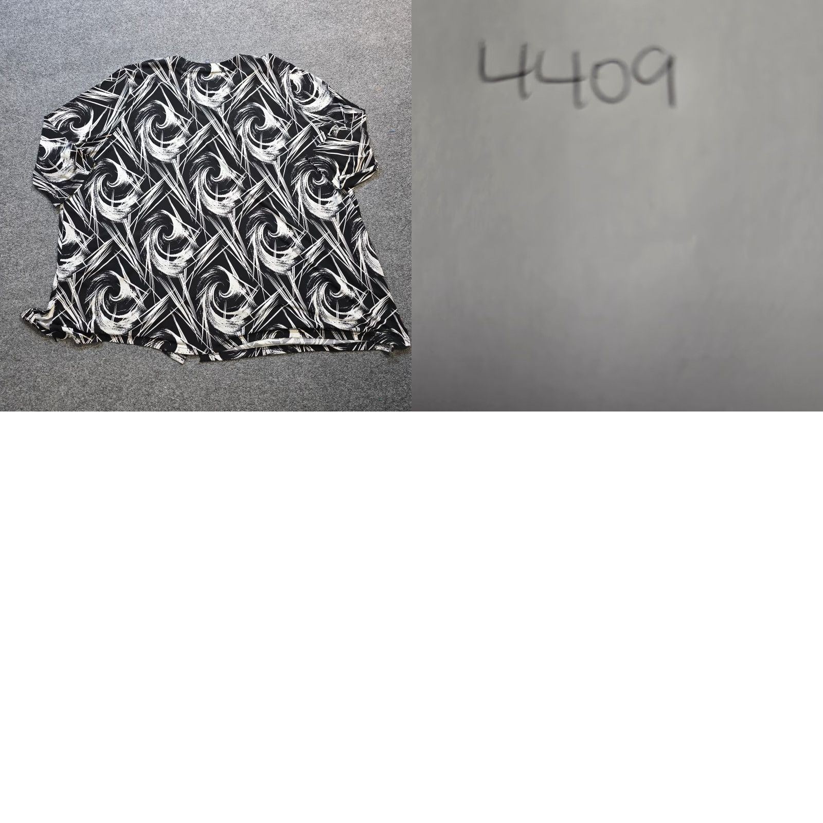 Vintage VINTAGE Ulla Popken Top Womens 32 Black Artsy Abstract 3/4 Sleeve Casual Shirt Womens Plus 32 Black Art Theme Stretch Size XXS / US 00 / IT 34 - 8 Thumbnail