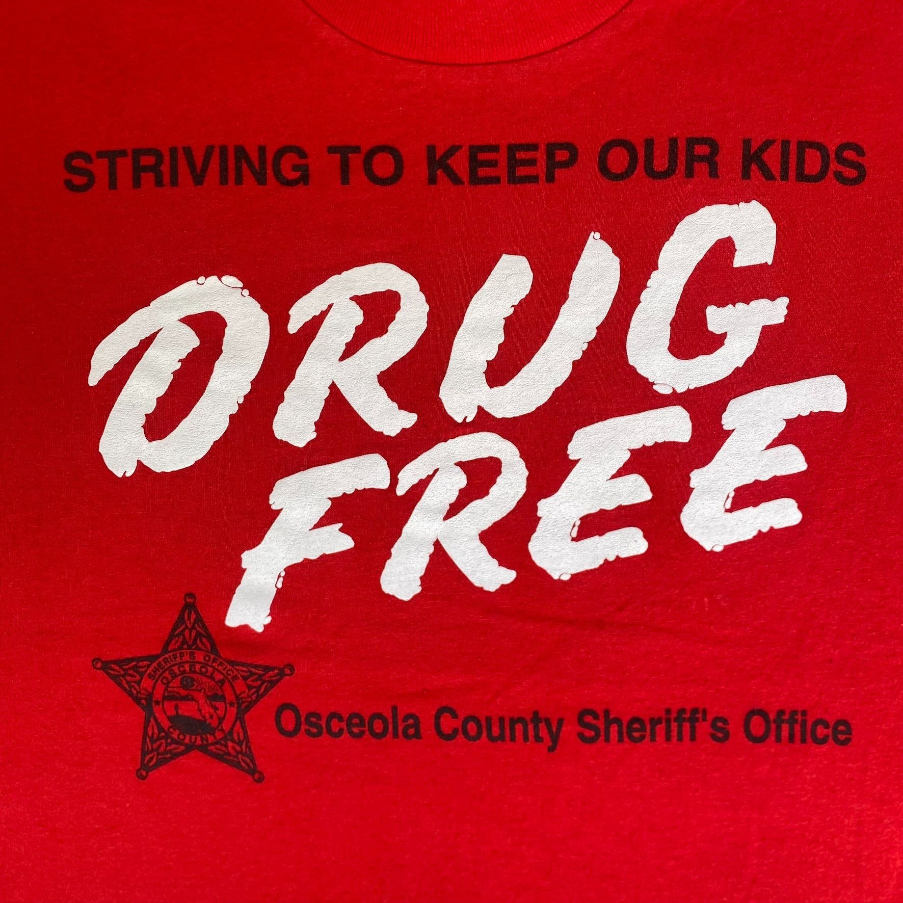 Vintage Vintage 90s Drug Free Shirt DARE Logo Single Stitch Tee Size US L / EU 52-54 / 3 - 3 Thumbnail