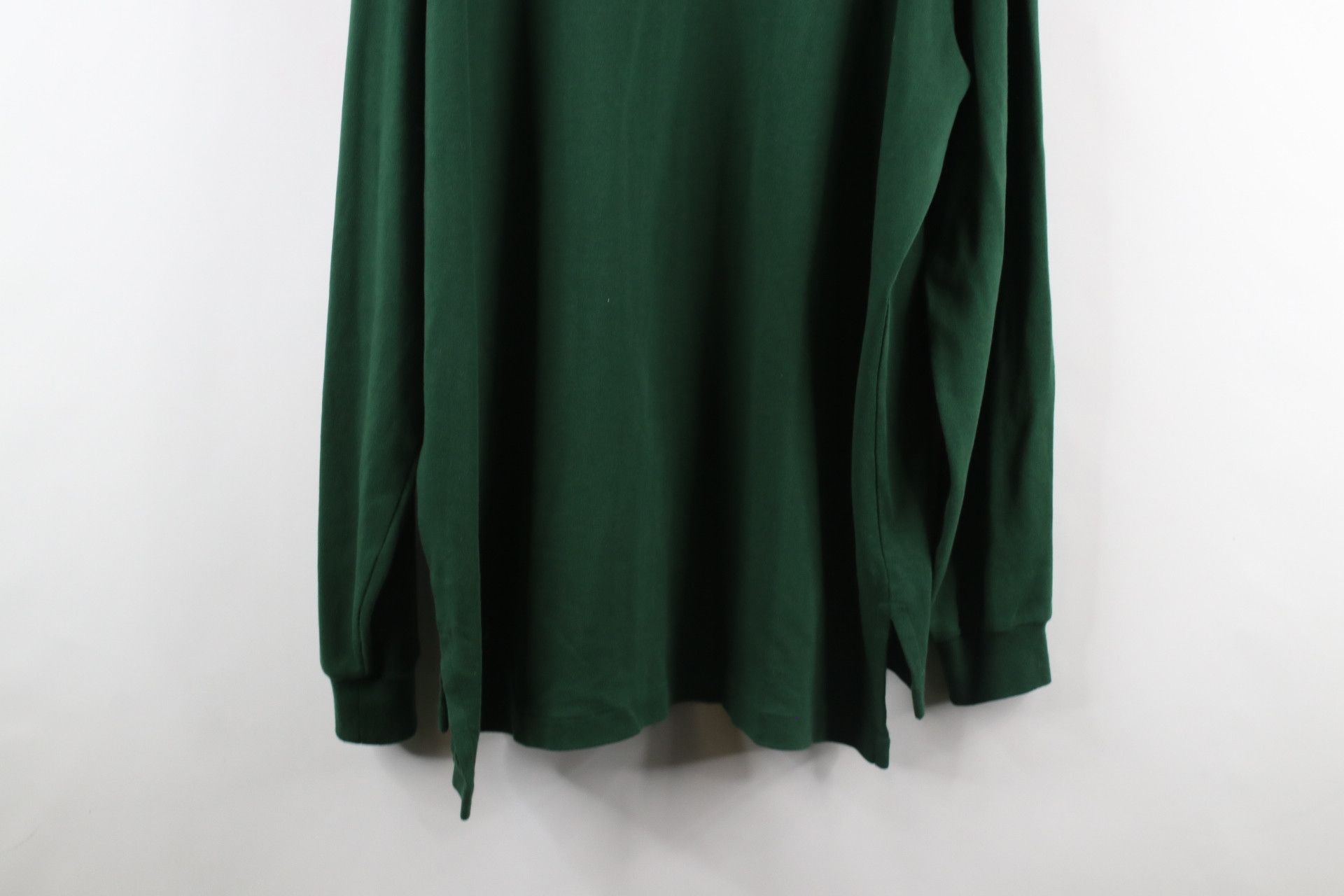 Ralph Lauren × Vintage Vintage 90s Ralph Lauren Long Sleeve Polo Shirt Hunter Green Size US XL / EU 56 / 4 - 11 Thumbnail