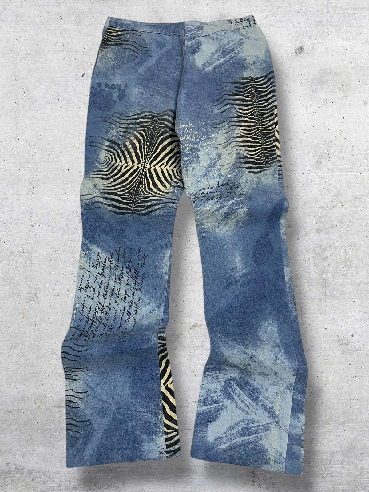 Vintage VINTAGE 80S OG ITALIAN DESIGNER POEM BLUE AQUARIUM ART PANT Size US 28 / EU 44 - 9 Thumbnail