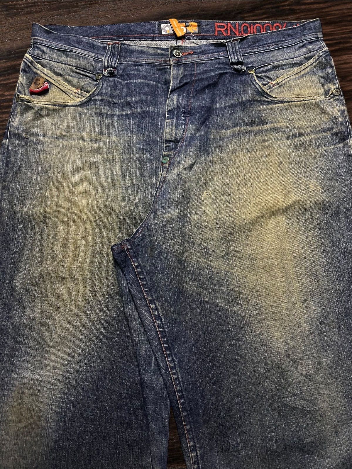 Akademiks Waist 40-41 Akademiks Mud Wash Distressed Embroidery Baggy Size US 40 / EU 56 - 3 Thumbnail