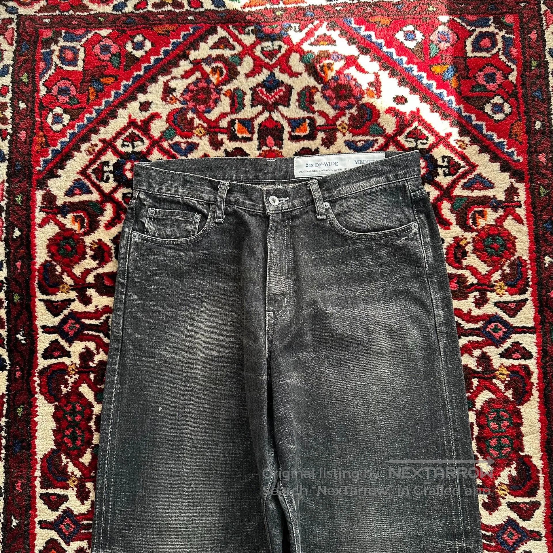 Neighborhood Neighborhood 24AW Washed Wide Jeans Black. Size US 28 / EU 44 - 4 Thumbnail
