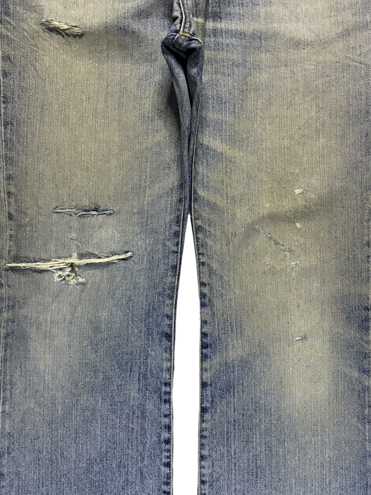 Japanese Brand × Uniqlo Vintage Japanese Uniqlo Mud Wash Distressed Flare Jeans Size US 35 - 5 Thumbnail