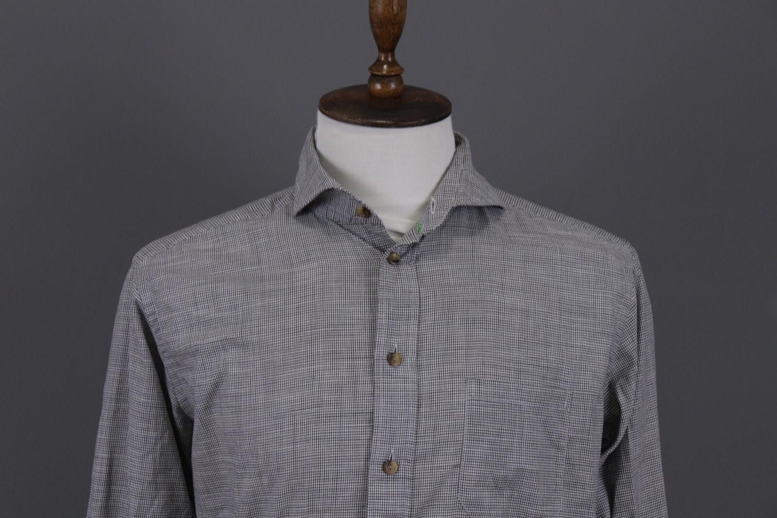 Eton Eton Slim Fit Luxury Printed Gray Dress Shirt Size 42 16.5 Size US M / EU 48-50 / 2 - 2 Thumbnail
