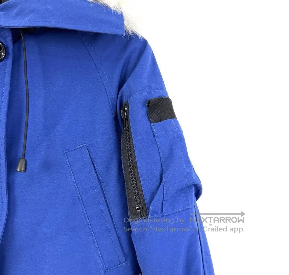 Canada Goose Blue Winter Jacket with Fur Hood, XXS. Size US XXS / EU 40 - 6 Thumbnail
