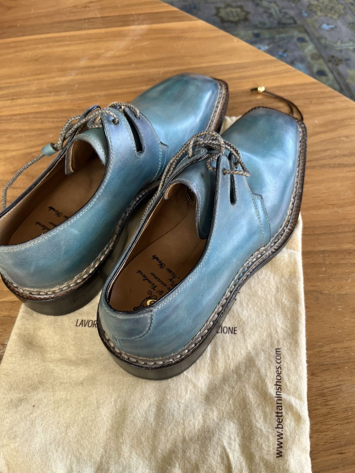 Bettanin & Venturi Bettanin & Venturi derbies blue-green brand new Size US 9 / EU 42 - 5 Thumbnail