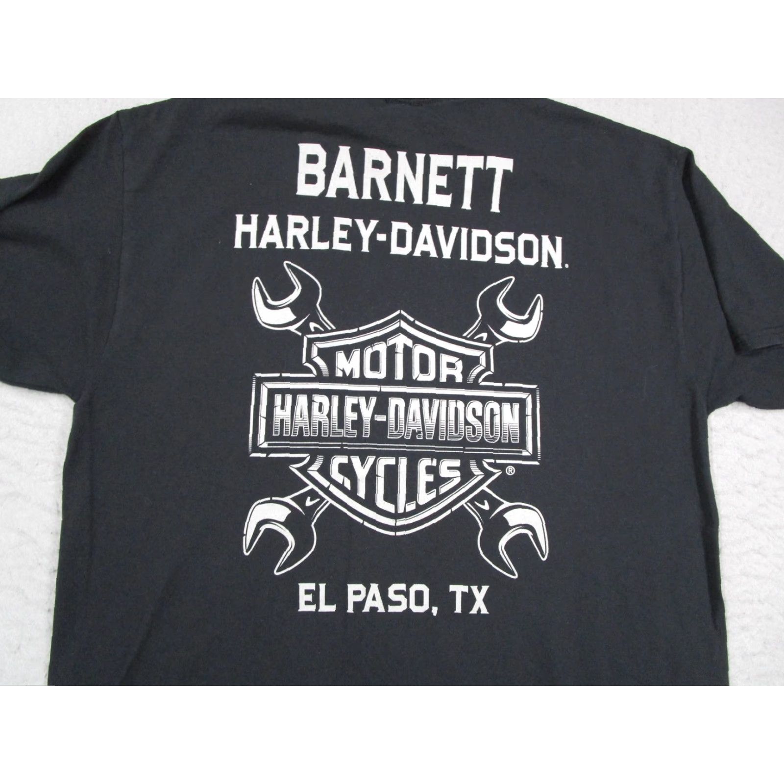 Harley Davidson Harley-Davidson Shirt Mens Large Black Pocket Graphic Barnett El Paso TX Dealer Size US L / EU 52-54 / 3 - 6 Thumbnail
