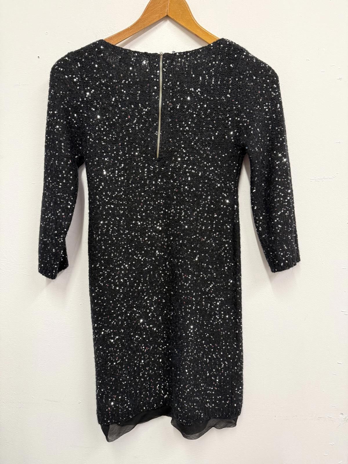 Other Monsoon Black Sequin Embellished Dress UK Size 8 Size S / US 4 / IT 40 - 4 Thumbnail