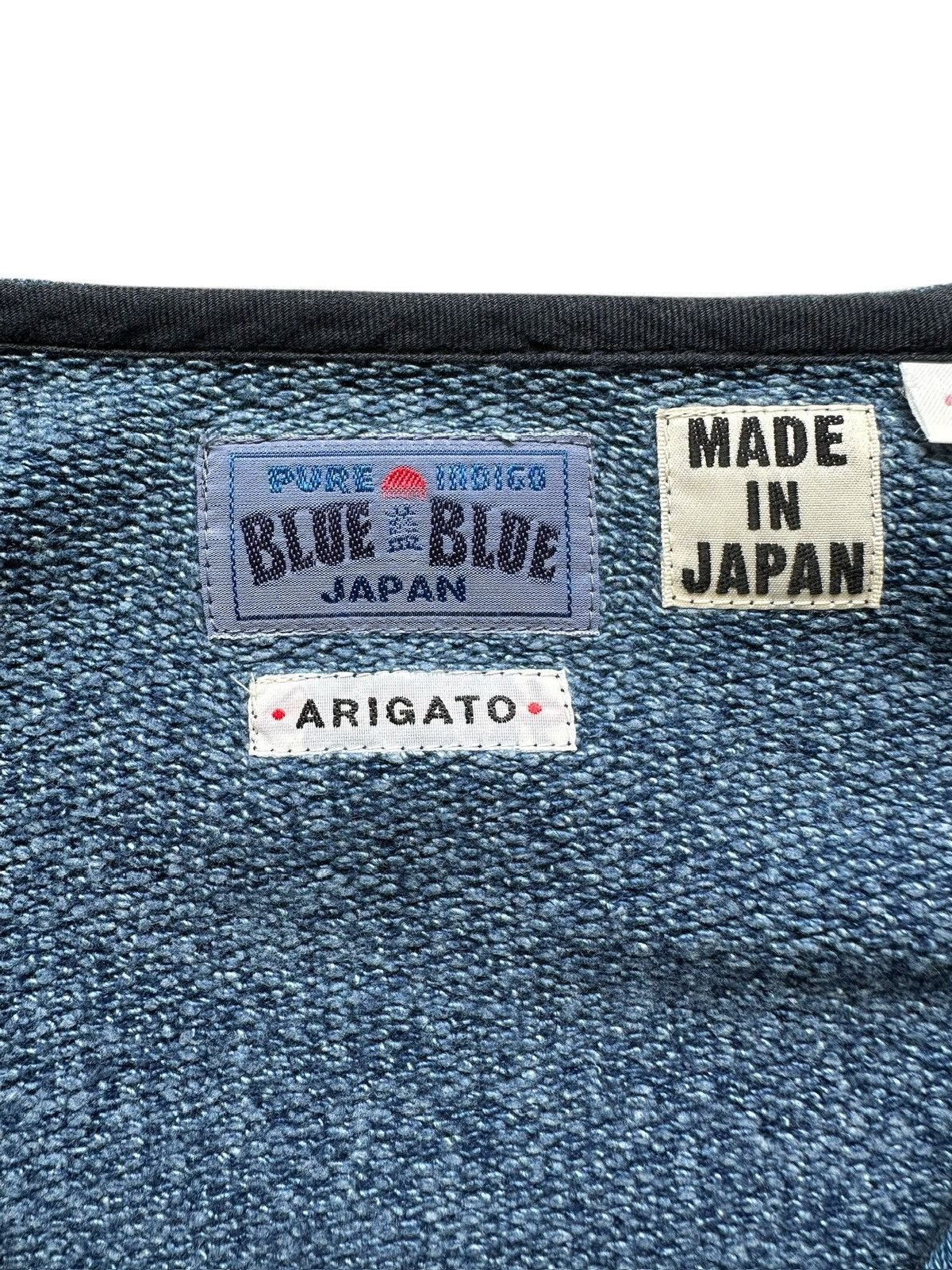 Blue Blue Japan 2000's BLUE BLUE Arigato indigo dyed sweater Size US L / EU 52-54 / 3 - 5 Thumbnail