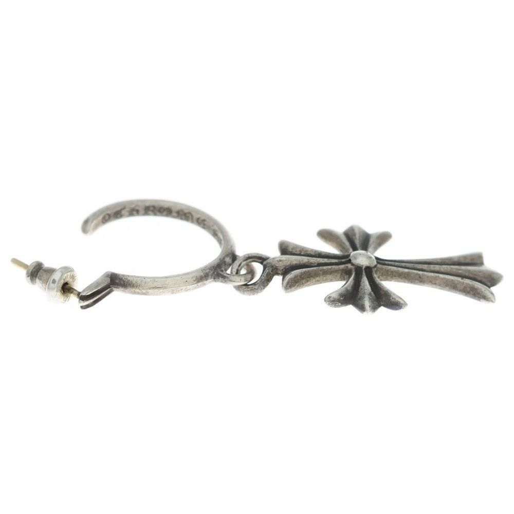 Chrome Hearts CHROME HEARTS Tiny CH Cross Hoop Earring Silver Size ONE SIZE - 3 Thumbnail