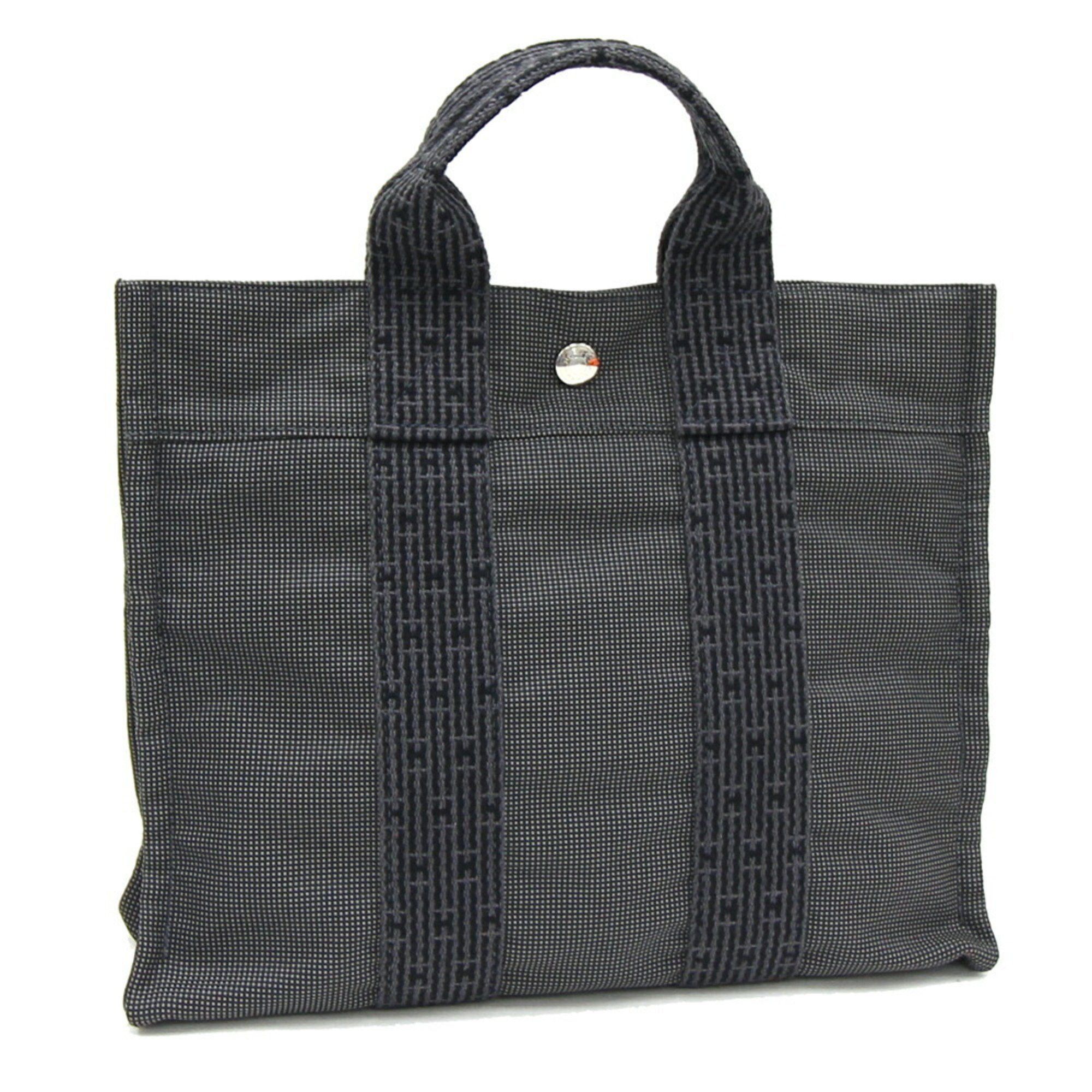 image of Hermes Handbag Air Line Tote Pm Grey Canvas Tote For Women And Men Hermes