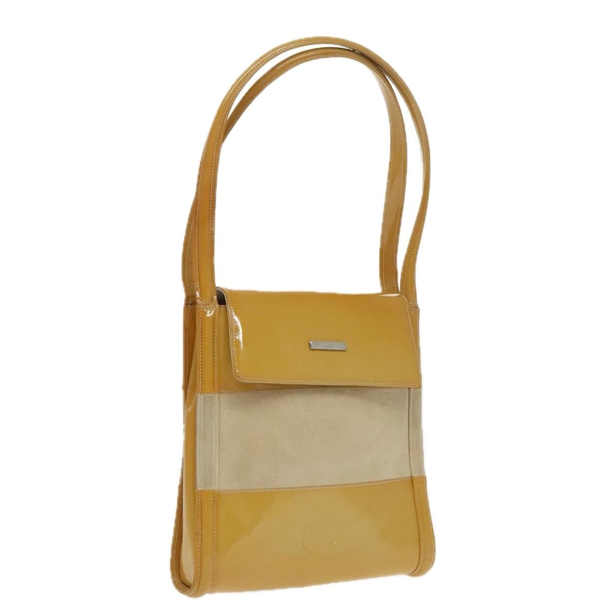 GUCCI Shoulder Bag Enamel Yellow Silver 007 2046 007 2046