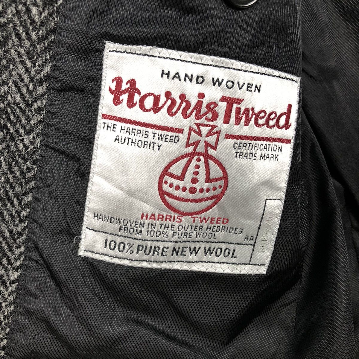 Harris Tweed 📌Vintage Wool Jacket Harris Tweed Double Breast Herringbone Size US M / EU 48-50 / 2 - 18 Thumbnail